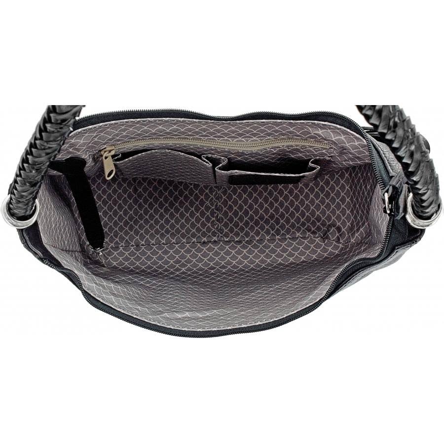 Brighton Barbados Ziptop Hobo -Black - Image 5