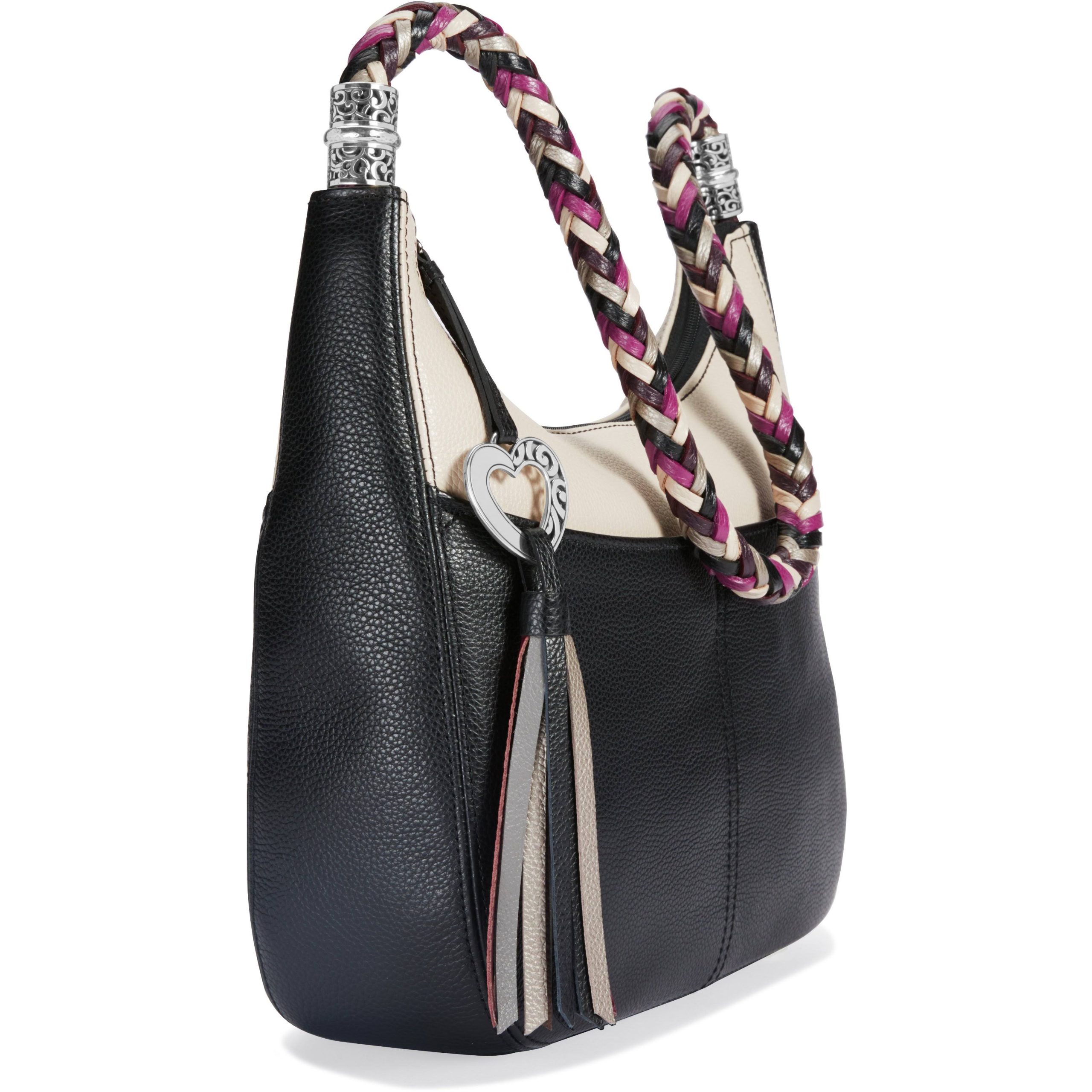 Brighton Barbados Ziptop Hobo -Black - Image 8