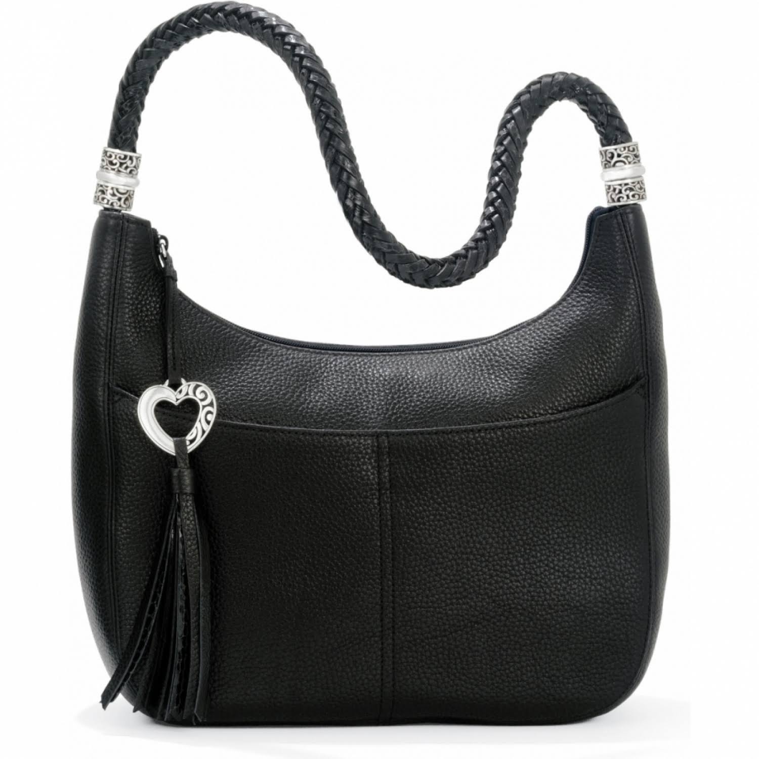 Brighton Barbados Ziptop Hobo -Black
